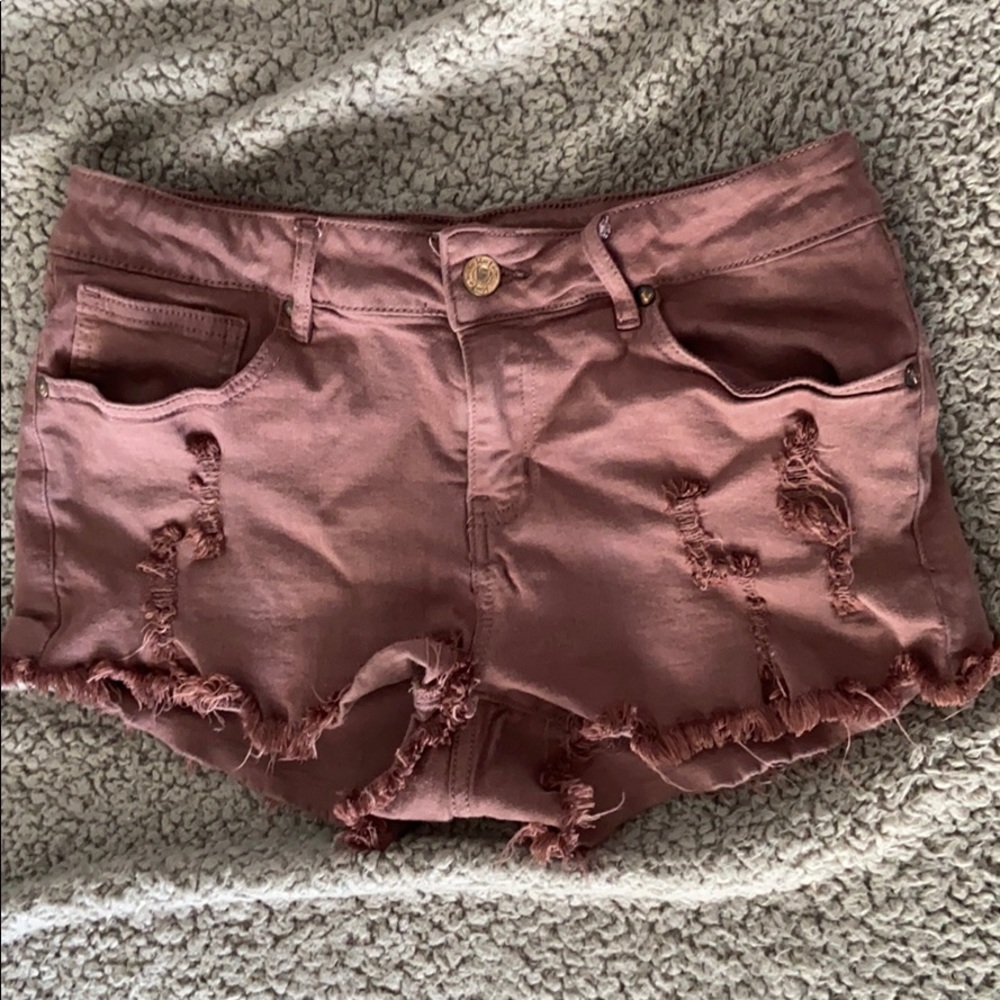 Rad ripped fringe edge shorts